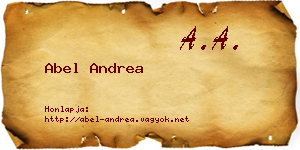 Abel Andrea névjegykártya