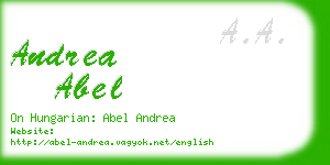 andrea abel business card